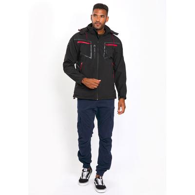 Softshelljacke ARCTIC SEVEN "ASPierr", Herren, Gr. S, schwarz, Obermaterial: 96% Polyester, 4% Elasthan. Innenseite: 100% Polyester, Jacken Softshelljacke, sportliche Outdoor Funktionsjacke mit abnehmbarer Kapuze