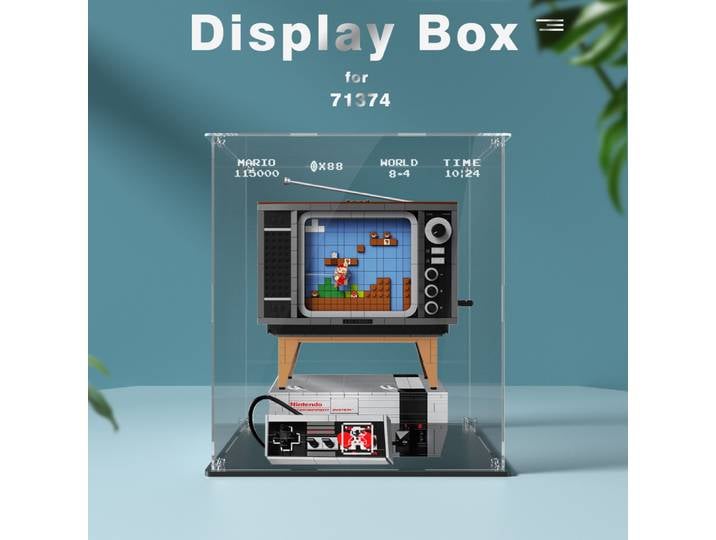 Boîte de présentation pour lego 71374, vitrine transparente anti-poussière pour blocs de construction, boîte de rangement pour briques de jouets