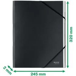 LEITZ recycle 3914 Ordnungsmappe DIN A4 6 -Fach schwarz