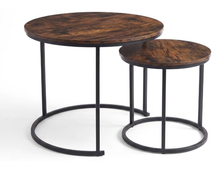 Set von 2 runden Couchtischen, Ø 60 cm x 50 cm