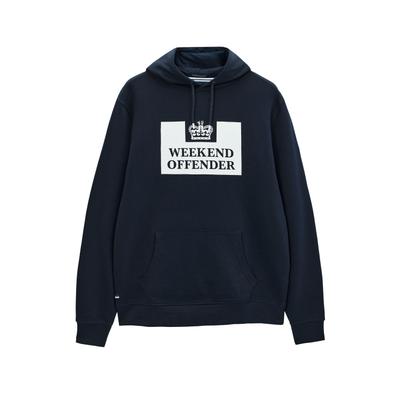 Sweatshirt WEEKEND OFFENDER "HM SERVICE CLASSIC HOODIE Herren", Herren, Gr. XXL, blau (navy), Sweatware, 100% Baumwolle, normal, Rundhals, Sweatshirts Sweatshirt, Pullover Herren, Kapuzensweater, Sweatshirt, Sporthoodie, Sale