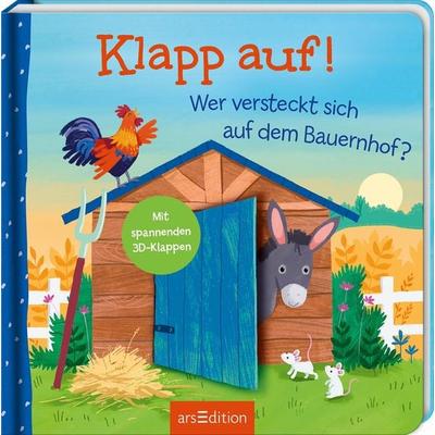 Klapp auf! Wer versteckt sich auf dem Bauernhof?, Gebundene Ausgabe von Elena Bruns, arsedition, 978-3-8458-5584-4