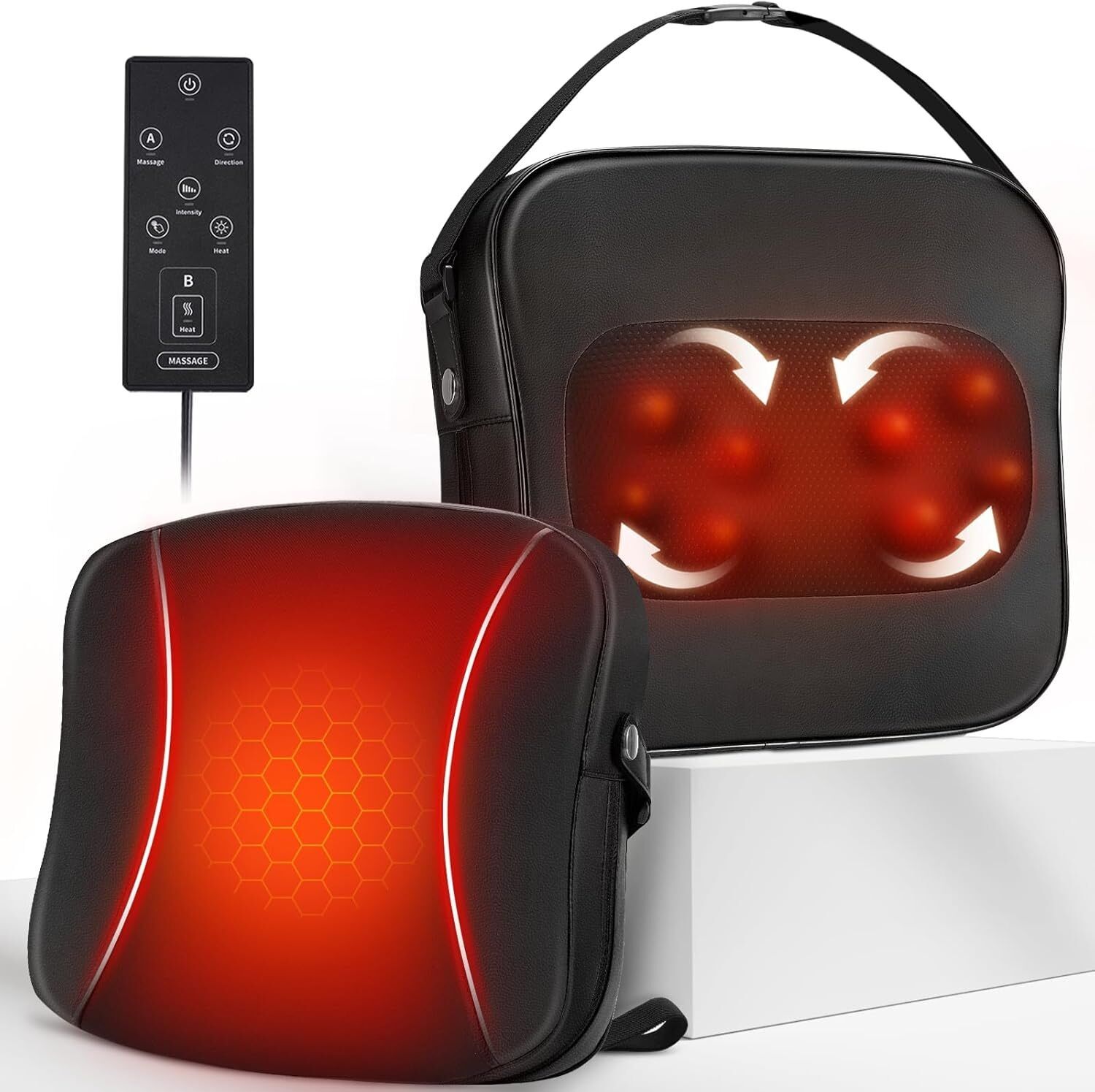 Omassa M2 Appareil de massage Shiatsu chauffant pour le dos et la colonne lombaire   noir - Refurbished