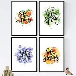 POSTER Set mit 4 Seasons Of The Year A3 Rahmenlos
