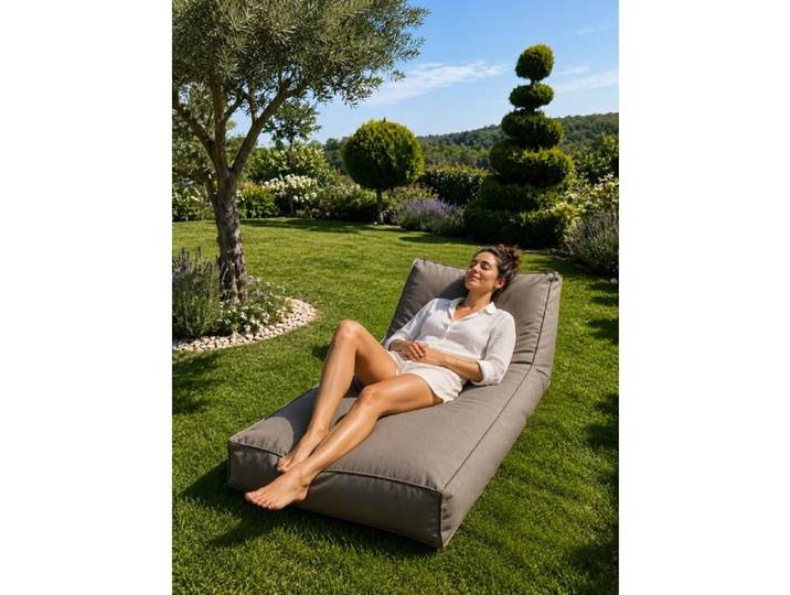 Matelas bain de soleil transat uni taupe