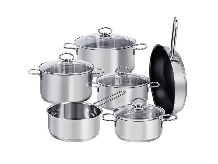 TOPFSET Merkur aus Edelstahl, Induktion, Literskala, Schüttrand