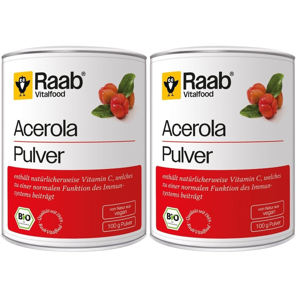 Raab Vitalfood Acerola Pulver Bio x2 2x100 g