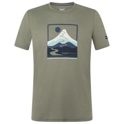 super.natural - Almost Done Tee - Merinoshirt Gr L tea leaf / various