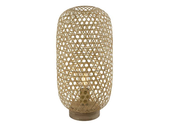 Tischleuchte Mirena II Ø 22cm Braun Oberfläche Holz: Naturbelassen LED E27