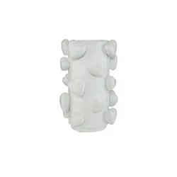 HOME STORY 3D Herz Vase   , weiß , Steingut , Maße (cm): B: 18 H: 28 T: 17.5