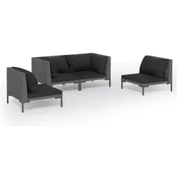 vidaXL, Gartenlounge, Beconum (2x Eckteil + 2x Mittelteil)