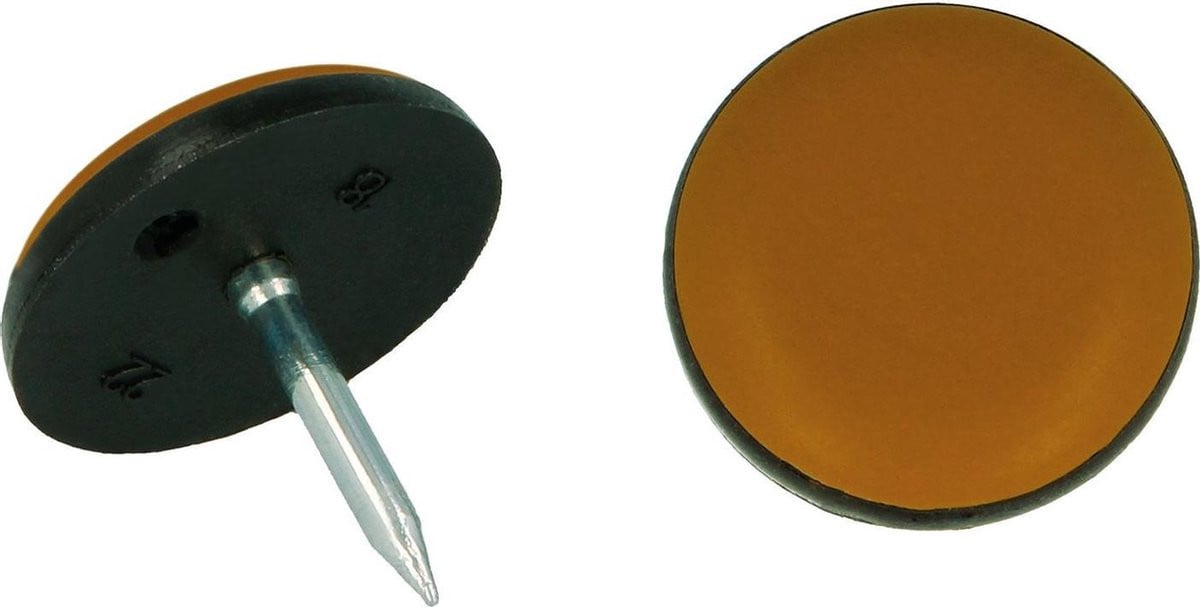 AMIG Teflon Meubelglijders Stoelpootbeschermers met Spijker Ø22mm PTFE Bruin - 6 stuks