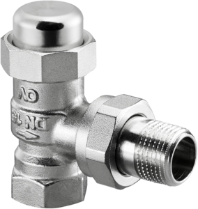 Oventrop Combi LR Radiateurs raccord à vis 1027564 DN 15, d'angle, nickelé