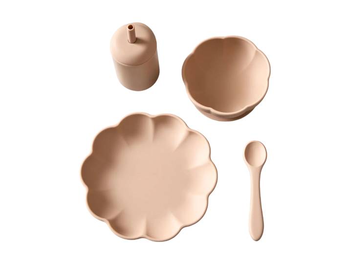Jack o Juno Vaisselle pour enfants Little Poppy, 4 pièces Oatmeal
