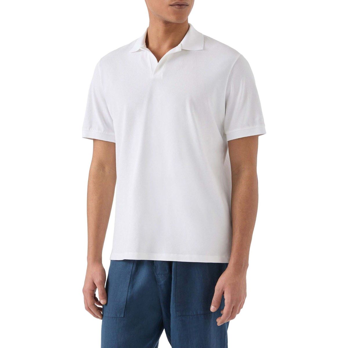 MC2 Saint Barth Charles Jersey Stretch Piquet Polo piquet 01n white (00123L) XL CHS0001-00123L-XL