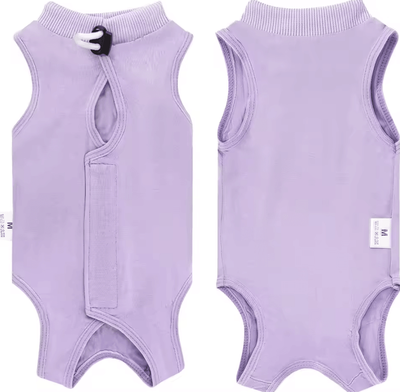 Inspire Curations ComfortGuard Post Surgery Recovery Suit For Cats purple s