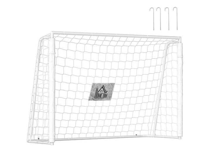 ComfortXL Fussballtor De-18608 Trainings- & Spieltor 186x123 cm Weiß, Metall, 62x186 cm, Freizeit & Co, Sport & Fitness
