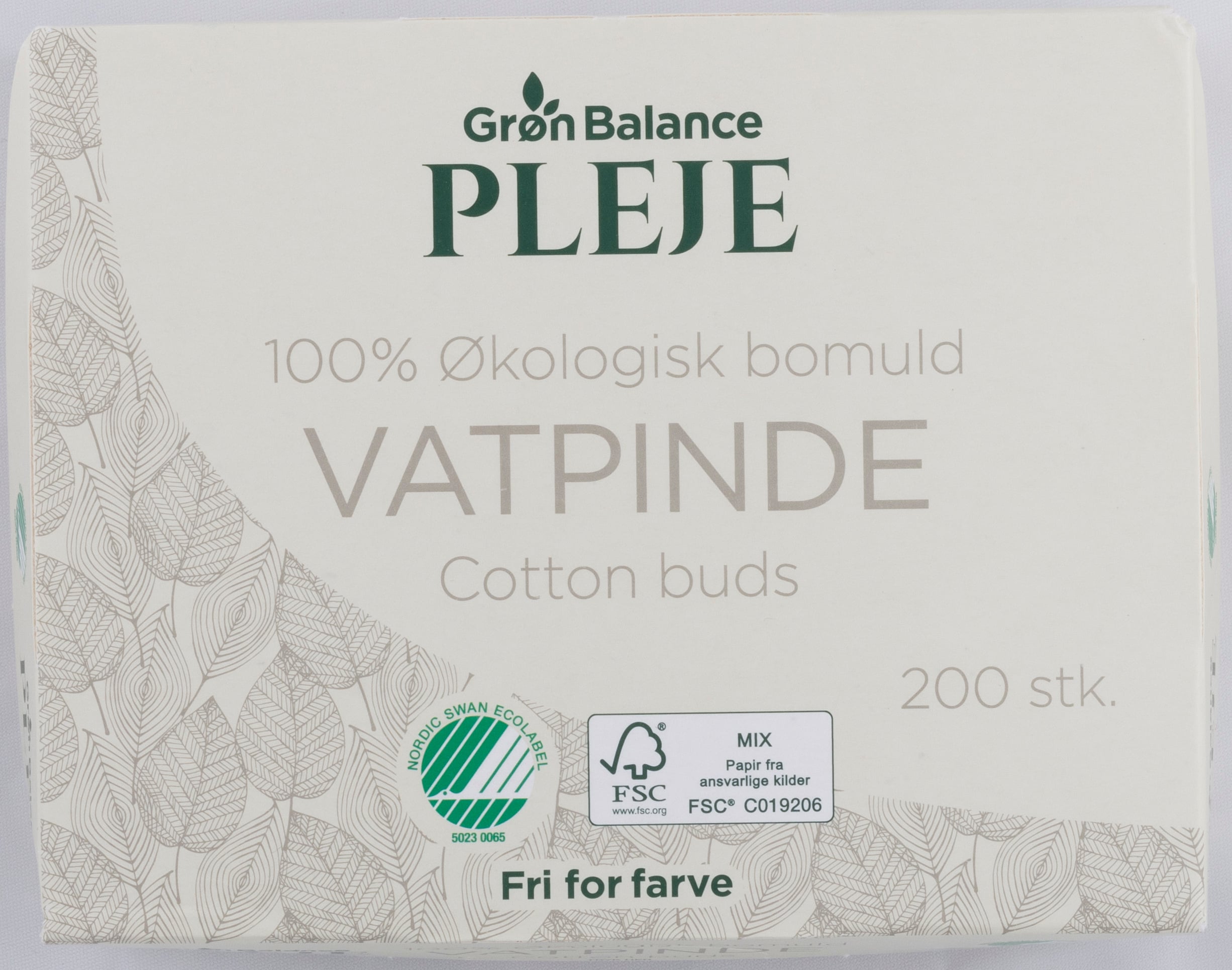 Groen Balance Öko-Wattestäbchen 200 Stück - 200 ST