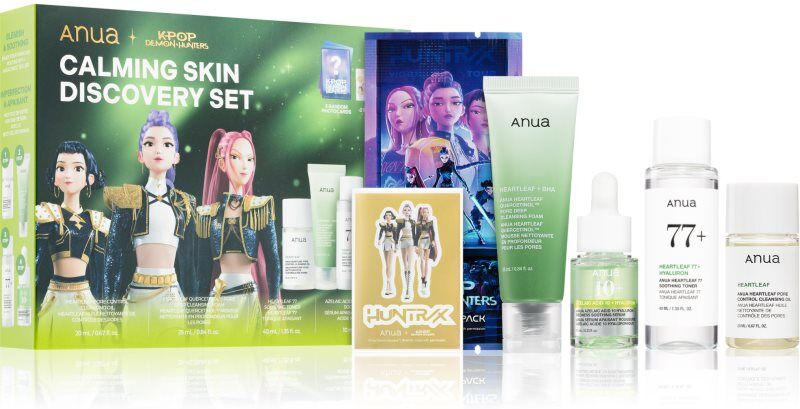 Anua K-Pop Demon Hunters Calming Skin Discovery Set gift set with soothing effect