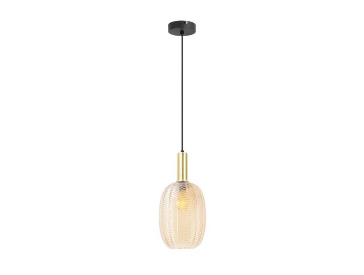 Hängeleuchte Emo in Schwarz/Bernstein max. 25 Watt