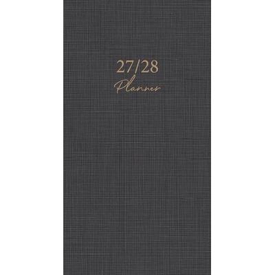 Graphite Grid 2-Year 2027-28 3.5 X 6.5 Monthly Pocket Planner