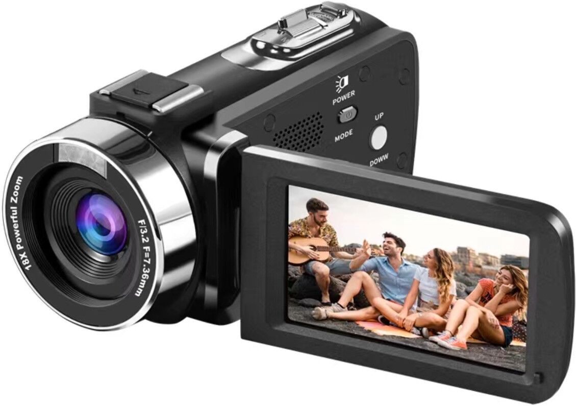 INF Caméra numérique 4K 42MP avec zoom numérique 18x, écran 3.0-inch orientable 270°, flash intégré, batterie 1200mAh