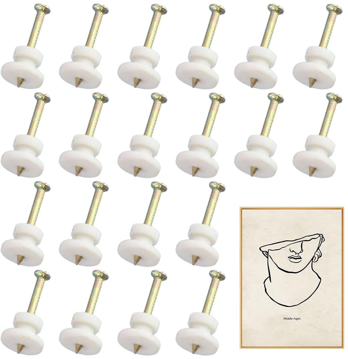 Dailygoods Wandhangers 20 Stuks - Zelfklevende Fotohaakjes - Bevestigen Zonder Boren