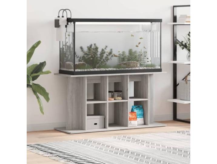 HGFDSAWE Aquariumschrank Grau Sonoma 120x40x60 cm Holzwerkstoff Regal Stabiler Unterbau, Vielseitiger Stauraum, Modernes Design