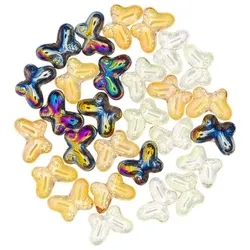 Glasperlen "Schmetterling", 14 x 10 mm, 30 Stück