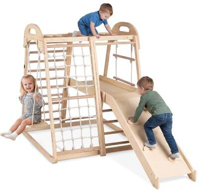 8-in-1 Jungle Gym Indoor Jungle Gym For Kids Toddler Playground