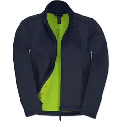 B&C Damen 2-Lagen Softshell Jacke ID.701 Softshell-Jacke JWI63 navy/neon green M