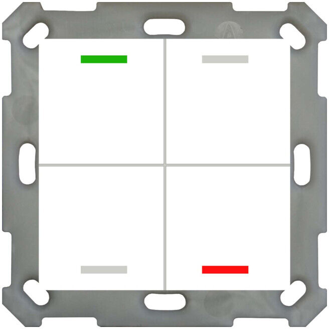 MDT technologies Taster Light 55 4 voies RGBW, blanc mat/brillant, neutre BE-TAL5504.01 (BE-TAL5504.01)