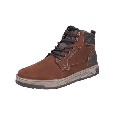 Schnürstiefelette RIEKER "Rieker Stiefelette Glattleder", Herren, Gr. 41, braun, Glattleder, Schuhe Schnürstiefelette