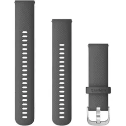  Schnellwechsel-Armbänder (22 mm) Mittelgrau mit silbernen Teilen 