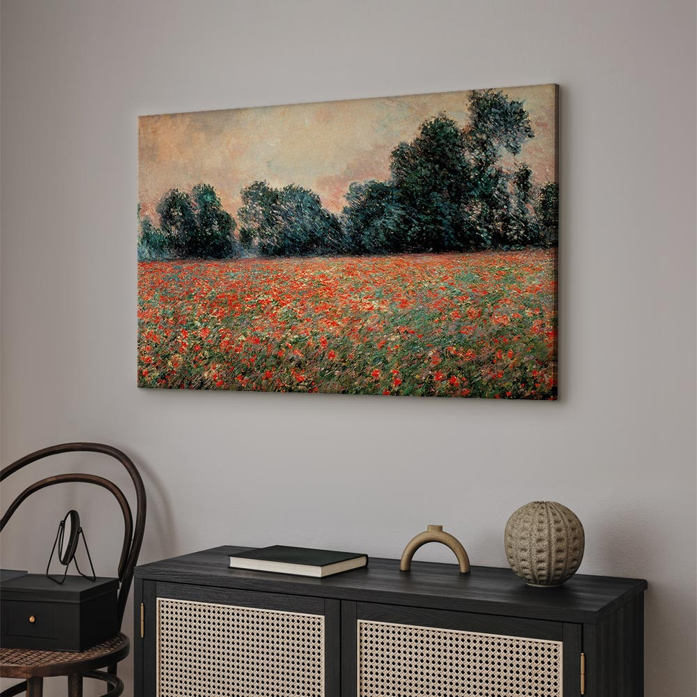 home24 Canvas afbeelding Field wild Poppies multicolor B: 60 cm, H: 40 cm