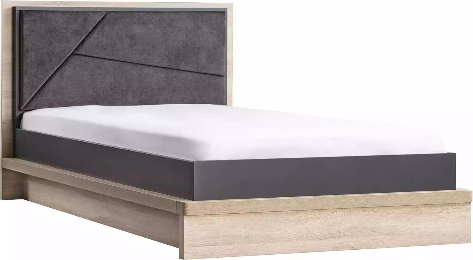 Modern houten kinderbed voor de tienerkamer in het grijs