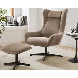 SalesFever »Daphne« Sessel mit Hocker drehbar braun