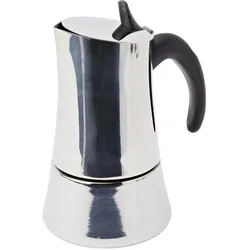 Ilsa Elly Espresso-Kaffeemaschine 4 Tassen für, Espressokocher, Silber