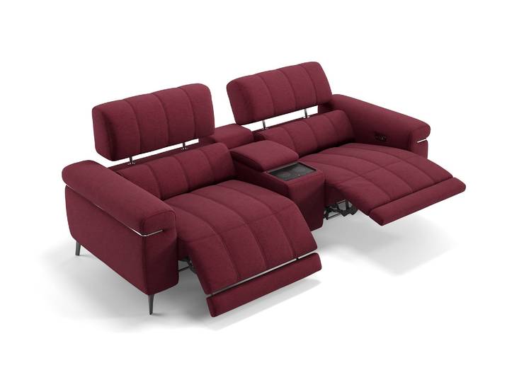 Stoff Kinocouch SOLETO 2-Sitzer Relaxcouch Designer Sofa