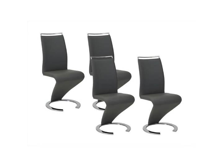 Lot de 4 chaises TWIZY - Simili Noir