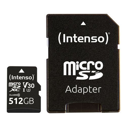 Intenso microSDXC 512GB C10 UHS-I Professional + Adapter