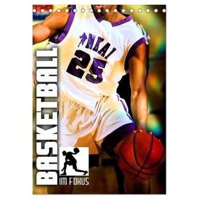 Basketball im Fokus (Tischkalender 2027 DIN A5 hoch), CALVENDO Monatskalender
