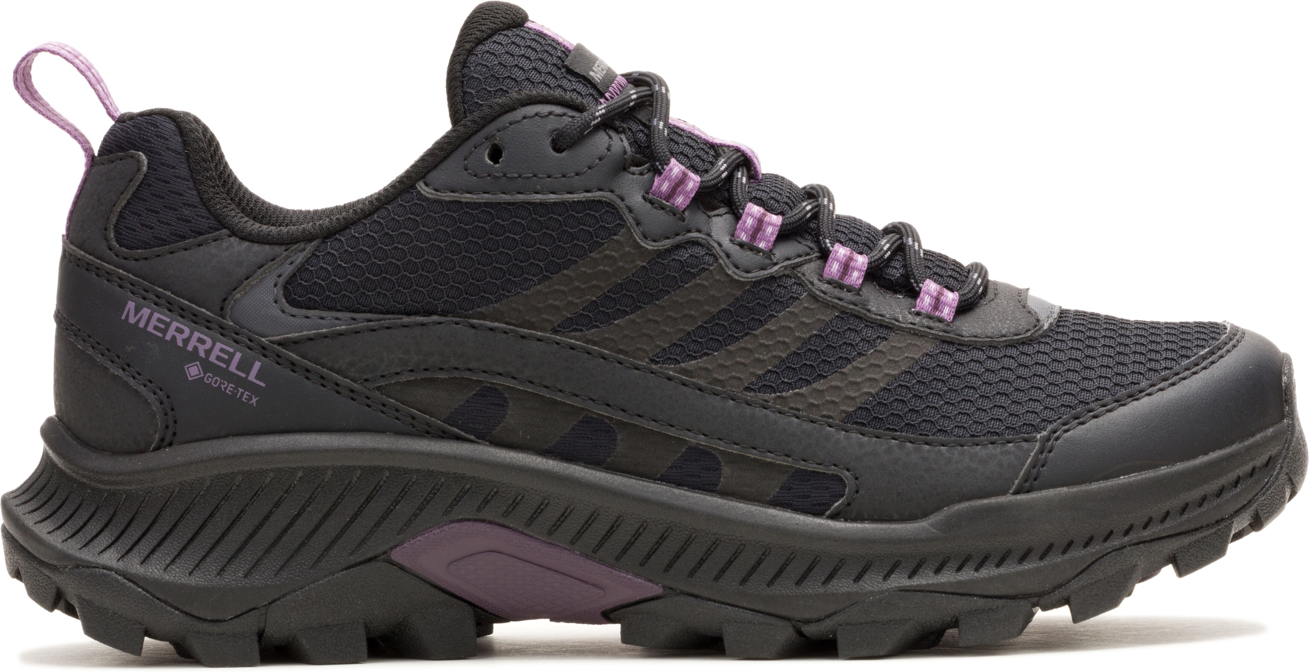 Wanderschuh MERRELL "SPEED STRIKE 2 GORE-TEX", Damen, Gr. 41, schwarz, Synthetik, Schuhe Wanderschuh, wasserdicht dank Gore-Tex Membrane schwarz 41