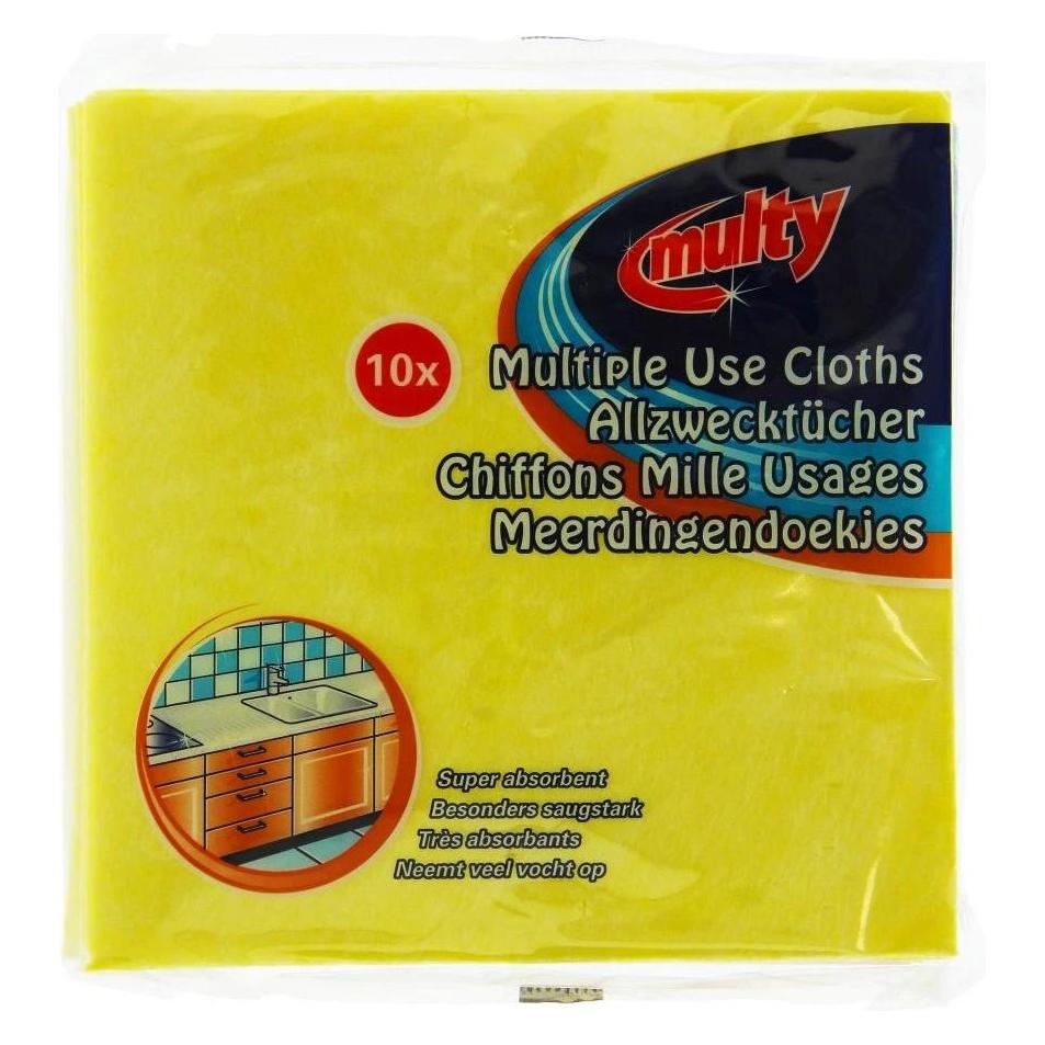 Cleanline Alt-mulig-klud ass 38x38cm 110g 10stk/pak - (10 stk.) (10 Stk.) (CLE229514)