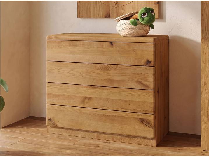 Wildeichenkommode „Nora“ 100 cm Massivholz Wildeiche