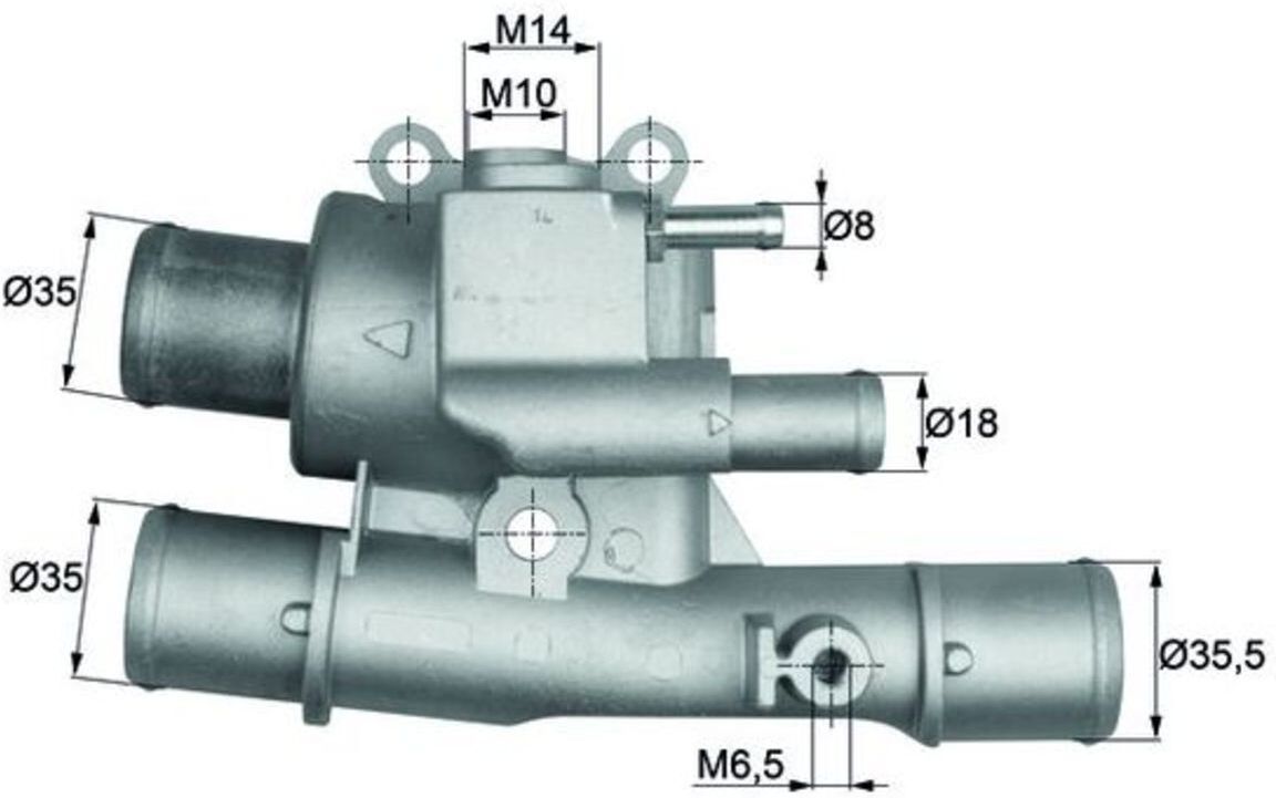 Thermostat d'eau MAHLE TI 124 88