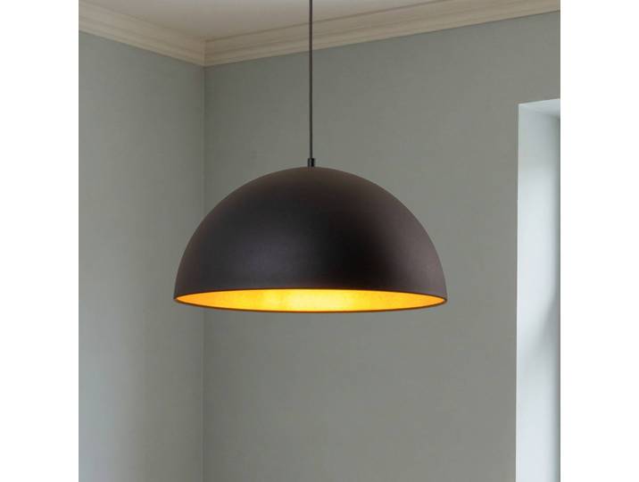 Hanglamp Lipeo, dimbaar, zwart, Woon-/ Eetkamer, metaal, hanglamp