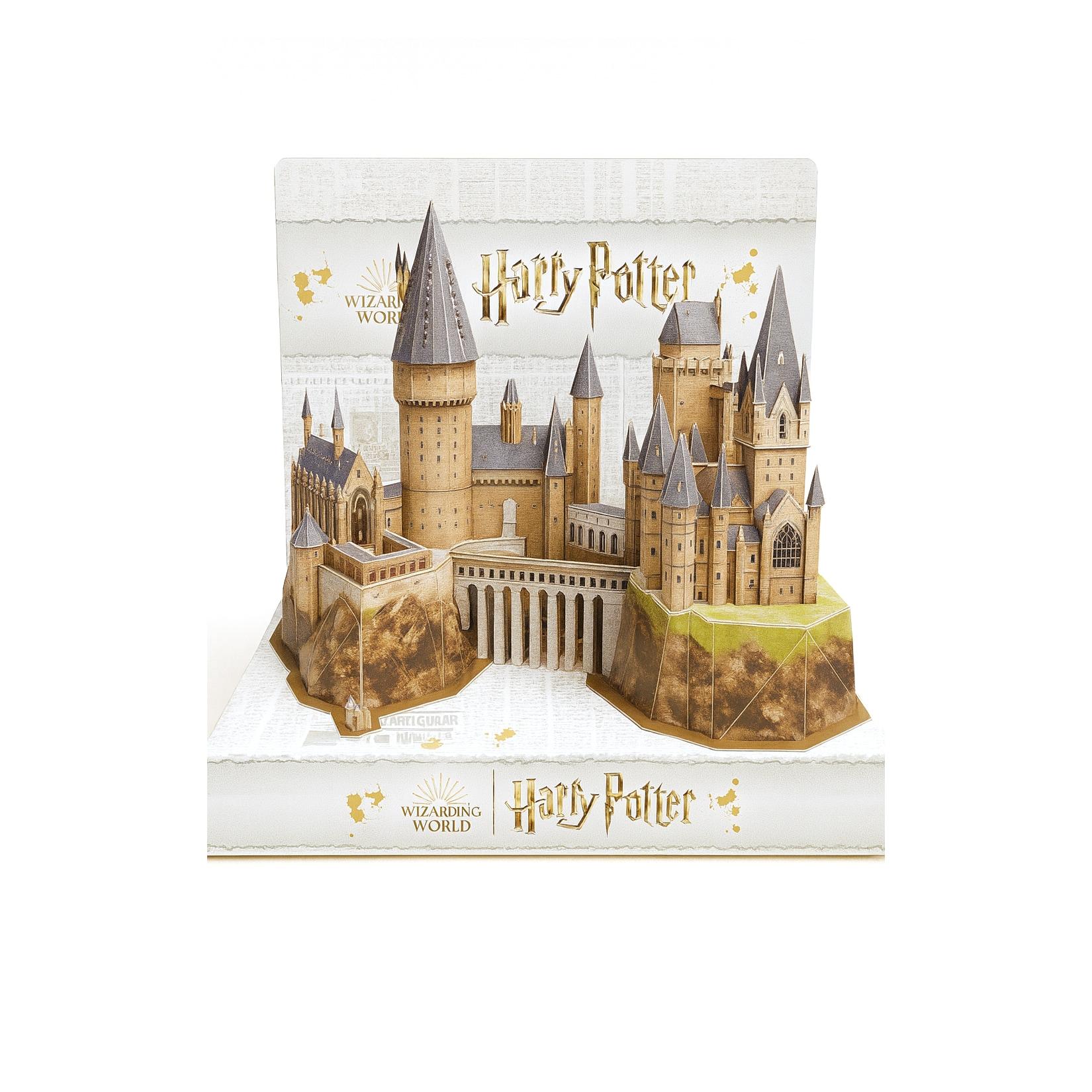 Spin Master 4D Puzzle Harry Potter Hogwarts Schloss fertig aufgebaut Display