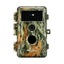 Wildkamera 64MP 2304*1296p mit Bewegungsmelder Nachtsicht Maximale Entfernung bis 75 Füße, 0,3s Trigger Geschwindigkeit , IP66 Wasserdichter- A252 Mattes Militärgrün