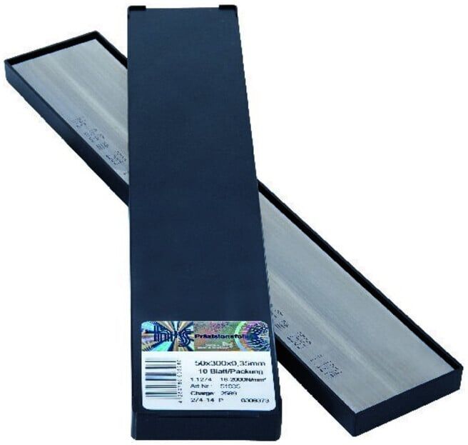Metallfolien plaques inox 50x300x0,50mm 10pcs/P H+S ; h+s Folien (560500)
